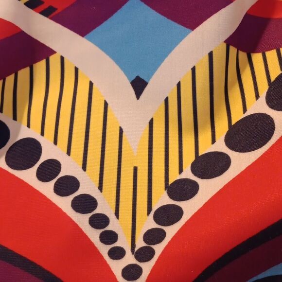 Aryeh Colorful Geometric Pattern Dress. Native Inspired - Picture 11 of 11